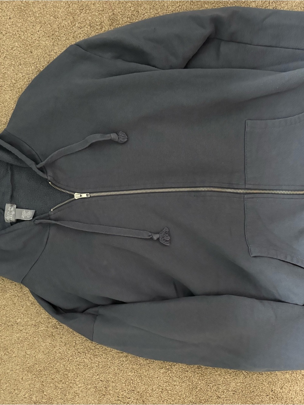 Lily Men's Full-Zip Hoodie in Dark Blue
